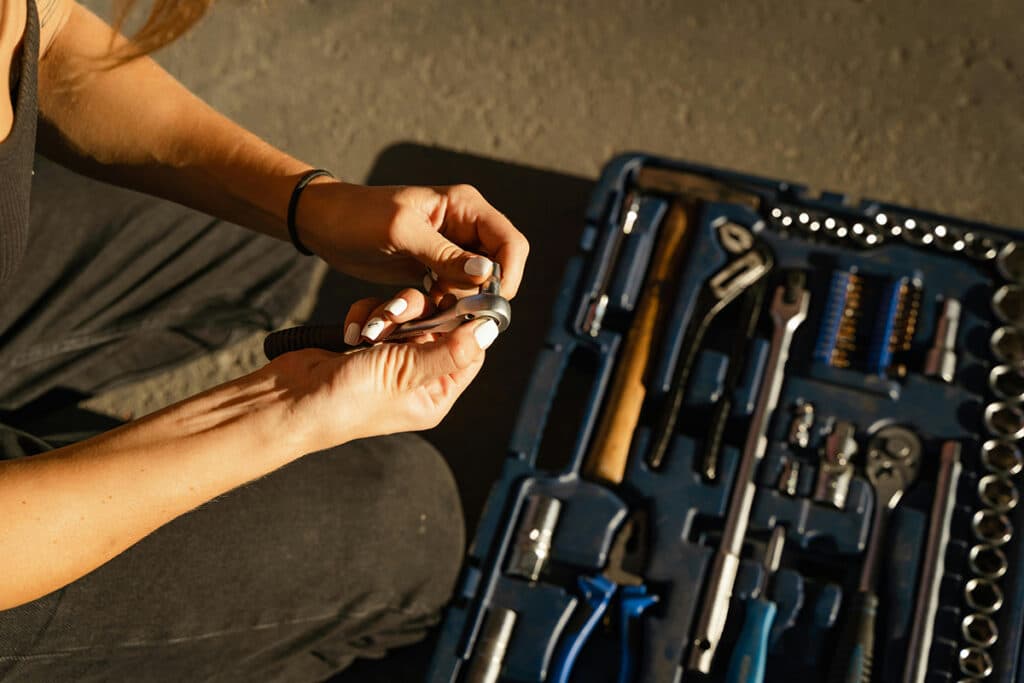 Expert organizing tools, demonstrating the essential equipment that contributes to plumber salary potential.